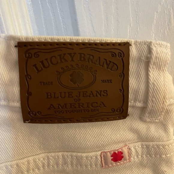 Lucky Brand Distressed Cropped Denim Jeans White Girl's Size‎ 10 - Picture 5 of 5